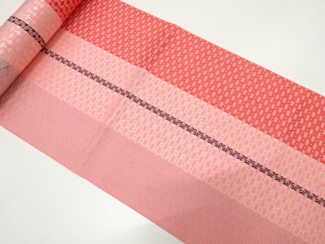 JAPANESE KIMONO / ANTIQUE BOLT FOR HASSUN OBI / WOVEN ASANOHA